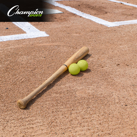 Champion Sports DIMPLED PITCHING MACHINE SOFTBALLS 12"D, YELLOW