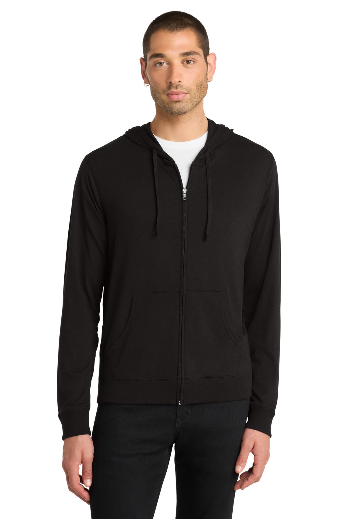 District ®  Jersey Full-Zip Hoodie. DT1100 - District DT1100