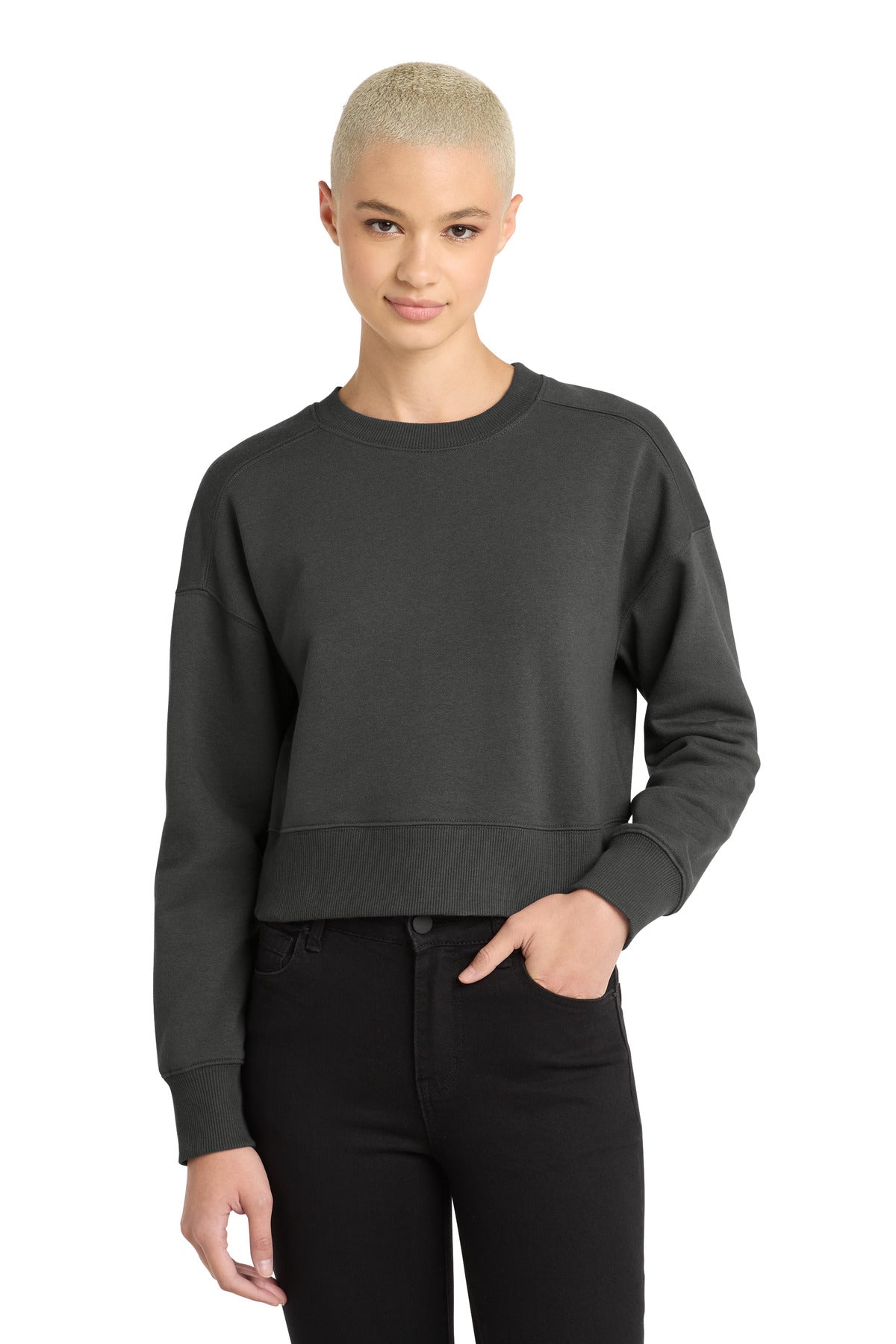 District DT1105 Women’s Perfect Weight Fleece Cropped Crew