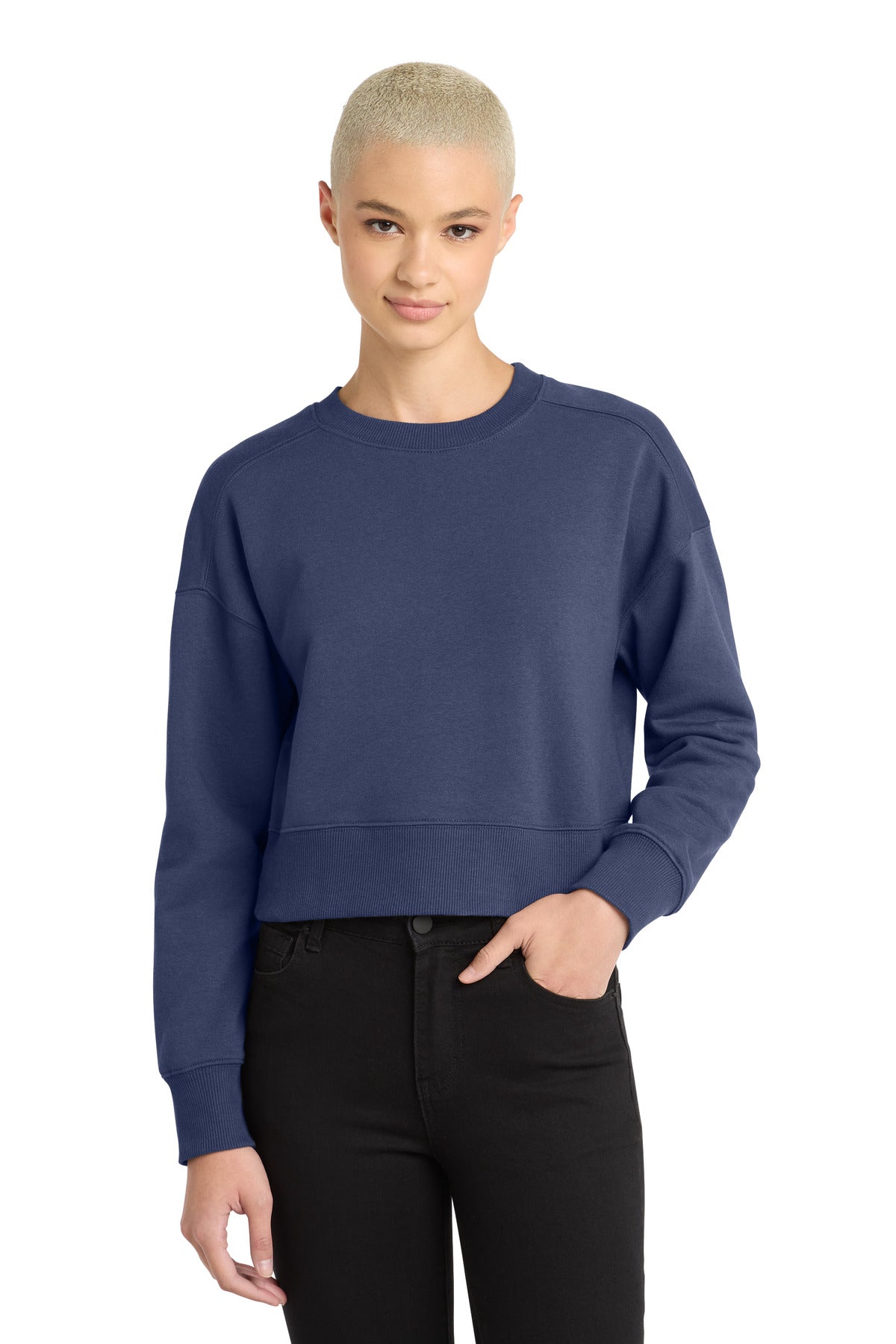 District  ®  Women's Perfect Weight  ®  Fleece Cropped Crew DT1105 - District DT1105
