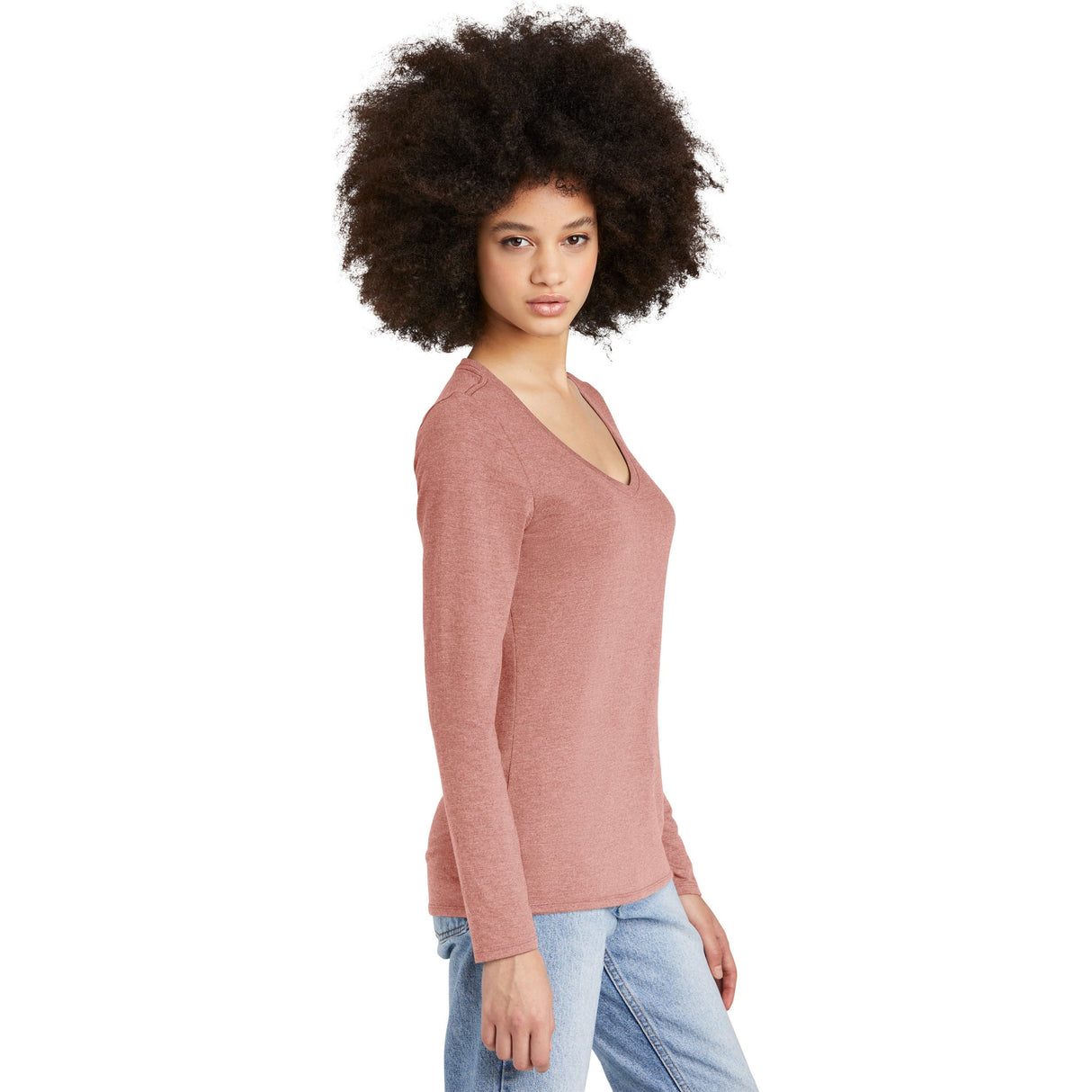 District® Women’s Perfect Tri® Long Sleeve V-Neck Tee DT135 Women's District