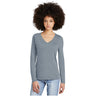 District® Women’s Perfect Tri® Long Sleeve V-Neck Tee DT135 Women's District Flint Blue Heather XS
