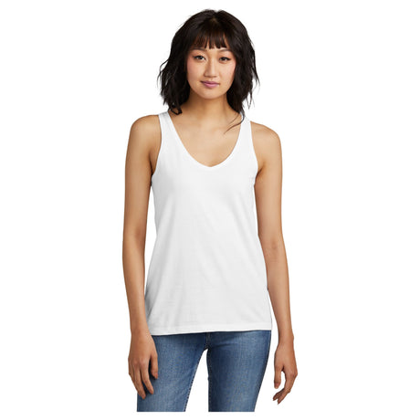District® Women’s Perfect Blend® CVC V-Neck Tank DT154 Women's District White XS