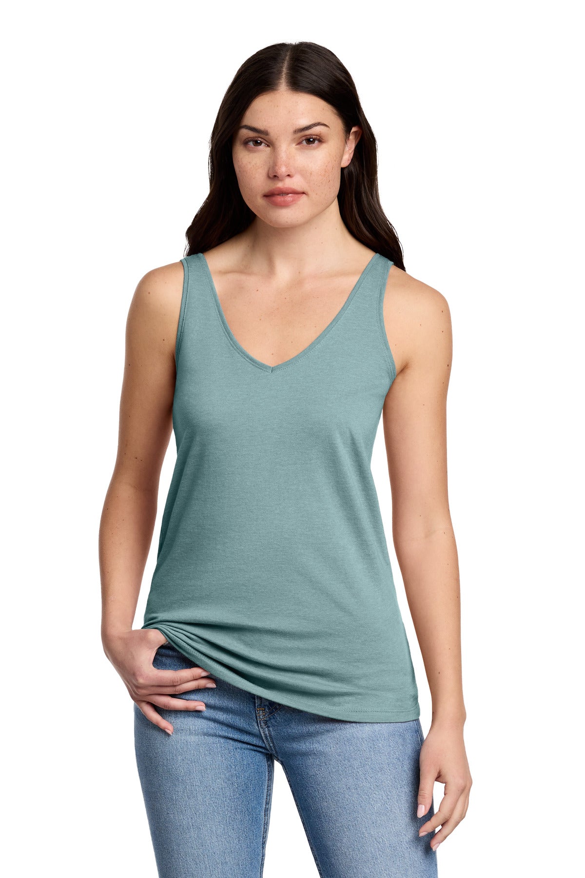 District ®  Women's Perfect Blend ®  CVC V-Neck Tank DT154 - District DT154