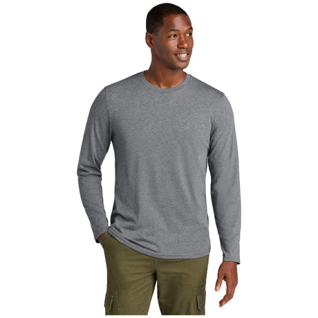 District® Perfect Weight® CVC Long Sleeve Tee - DT185 T-Shirts District Graphite Heather XS