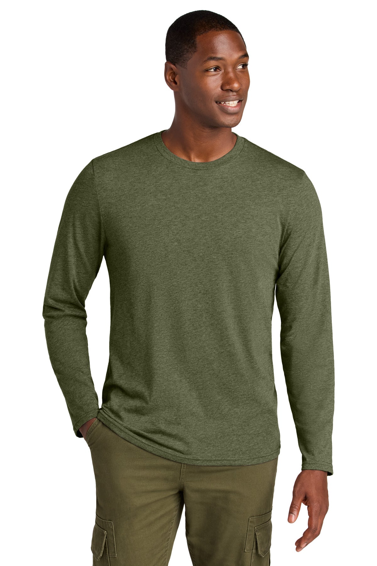 District DT185 Perfect Weight CVC Long Sleeve Tee