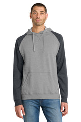 District ®  Young Mens Lightweight Fleece Raglan Hoodie.  DT196 - District DT196