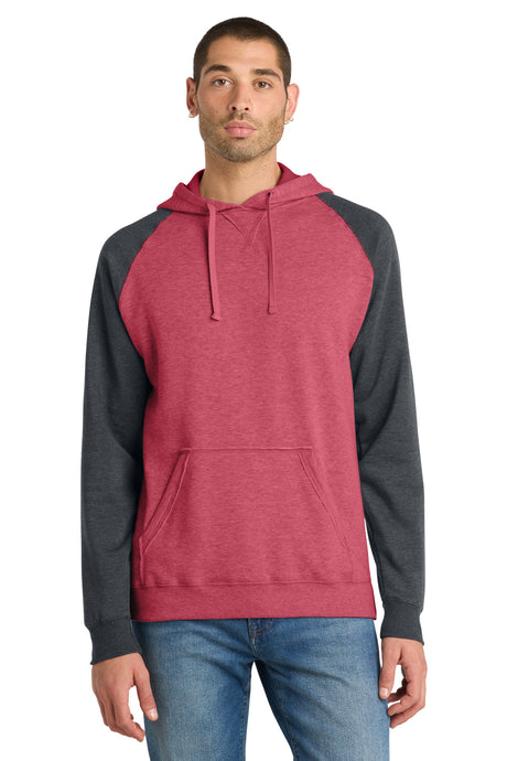 District ®  Young Mens Lightweight Fleece Raglan Hoodie.  DT196 - District DT196