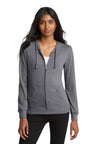 District ®  Women's Fitted Jersey Full-Zip Hoodie. DT2100 - District DT2100