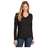 District ® Women’s Very Important Tee ® Long Sleeve V-Neck DT6201 Women's District Black XS