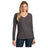 District ® Women’s Very Important Tee ® Long Sleeve V-Neck DT6201 Women's District Heathered Charcoal XS