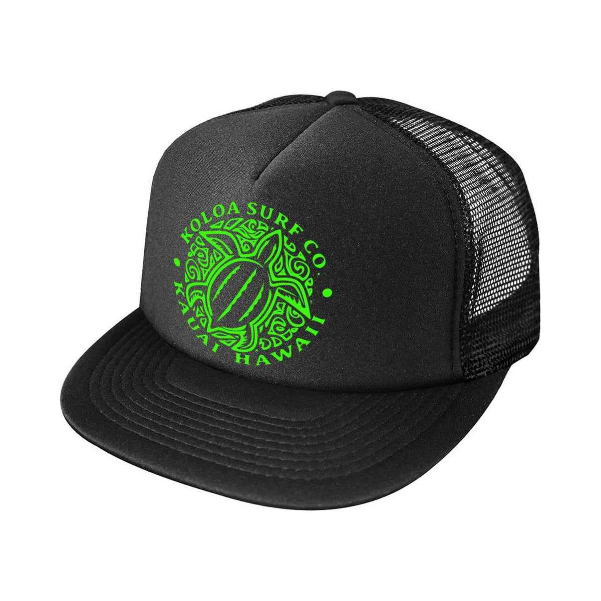 Koloa Surf Co. Hawaiian Turtle Honu Logo Mesh Back Trucker Hat Koloa Surf Company Accessories and More