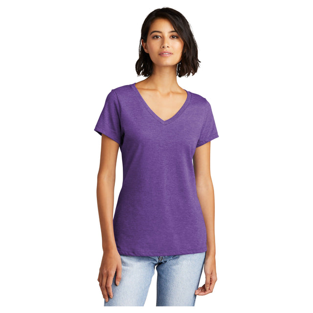 District® Women’s Very Important Tee® V-Neck DT6503 Women's District Heathered Purple XS