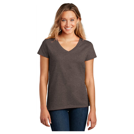 District ® Women’s Re-Tee® V-Neck DT8001 Women's District Deep Brown Heather XS