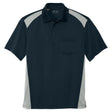 Men's Select Snag-Proof Two Way Colorblock Pocket Polo Polos/Knits Joe's USA Dark Navy/Light Grey X-Small