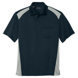 Men's Select Snag-Proof Two Way Colorblock Pocket Polo Polos/Knits Joe's USA Dark Navy/Light Grey X-Small