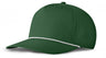 J7256 Clubhouse Performance Rope Cap - Dark Green with White Rope (Front)