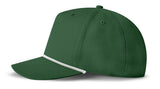 J7256 Clubhouse Performance Rope Cap - Dark Green with White Rope (Side)