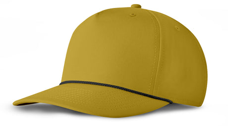 J7256 Clubhouse Performance Rope Cap - Dijon with Black Rope (Front)