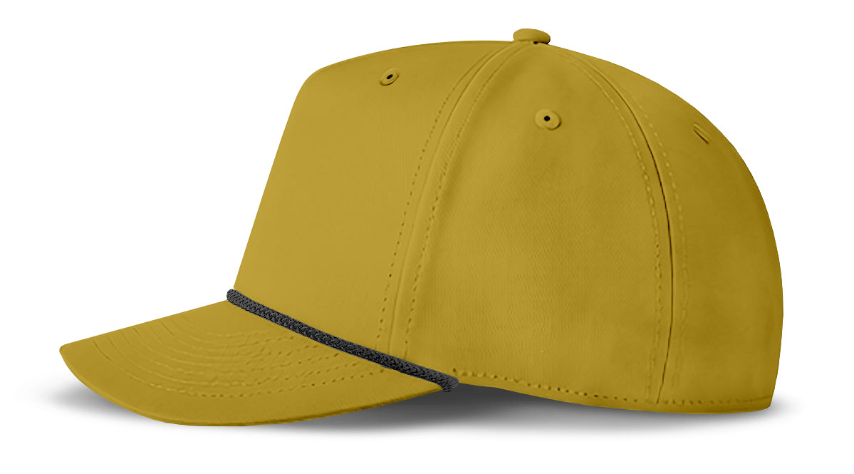 J7256 Clubhouse Performance Rope Cap - Dijon with Black Rope (Side)