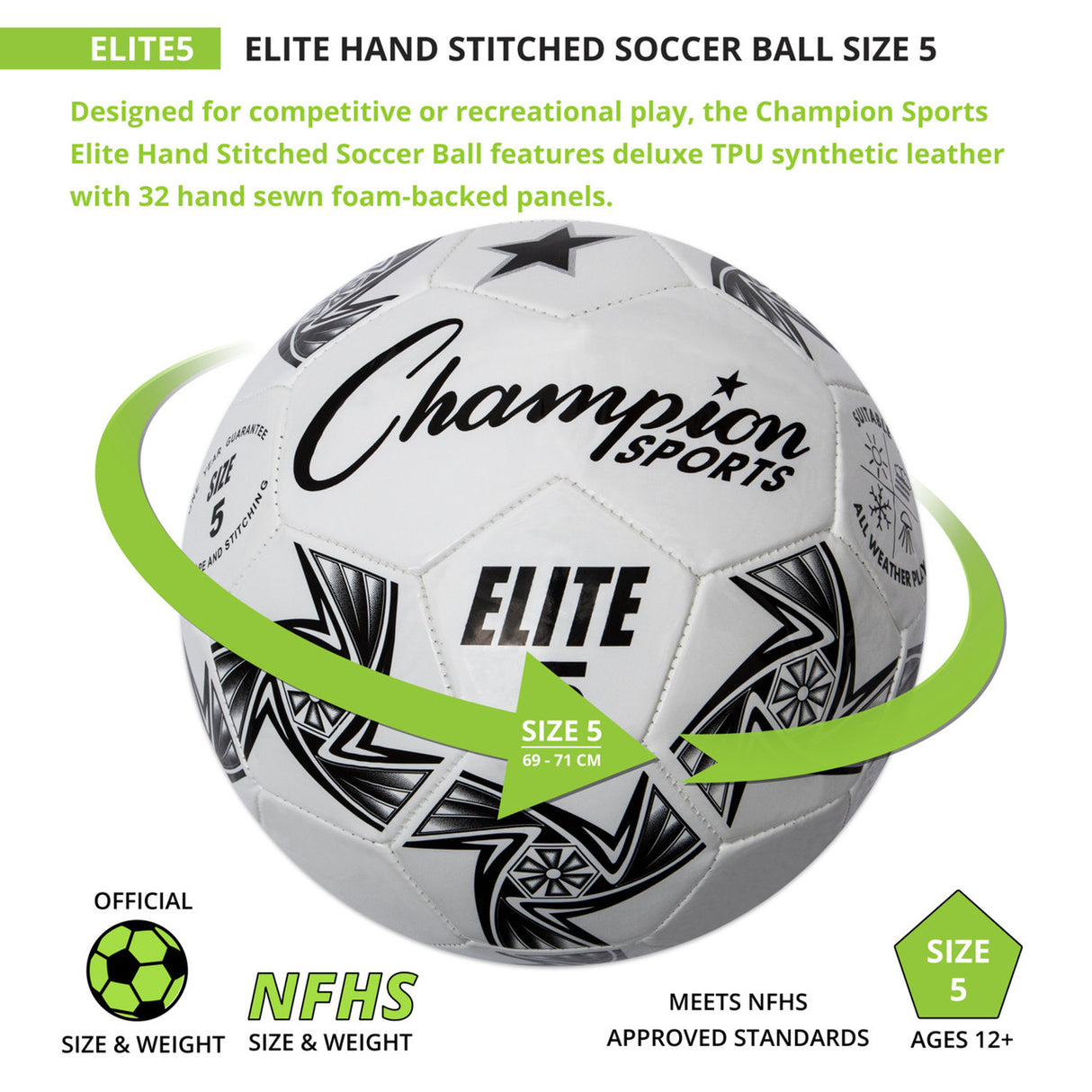 Champion Sports ELITE SOCCER BALL SIZE 4