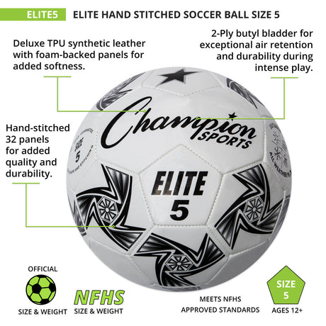 Champion Sports ELITE4 Elite Soccer Ball Size 4