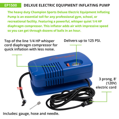 Champion Sports DELUXE ELECTRIC INFLATING PUMP