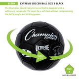 EXTREME SOCCER BALL, SIZE 3 BLACK