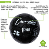 EXTREME SOCCER BALL, SIZE 3 BLACK