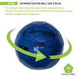 EXTREME SOCCER BALL, SIZE 3 BLACK