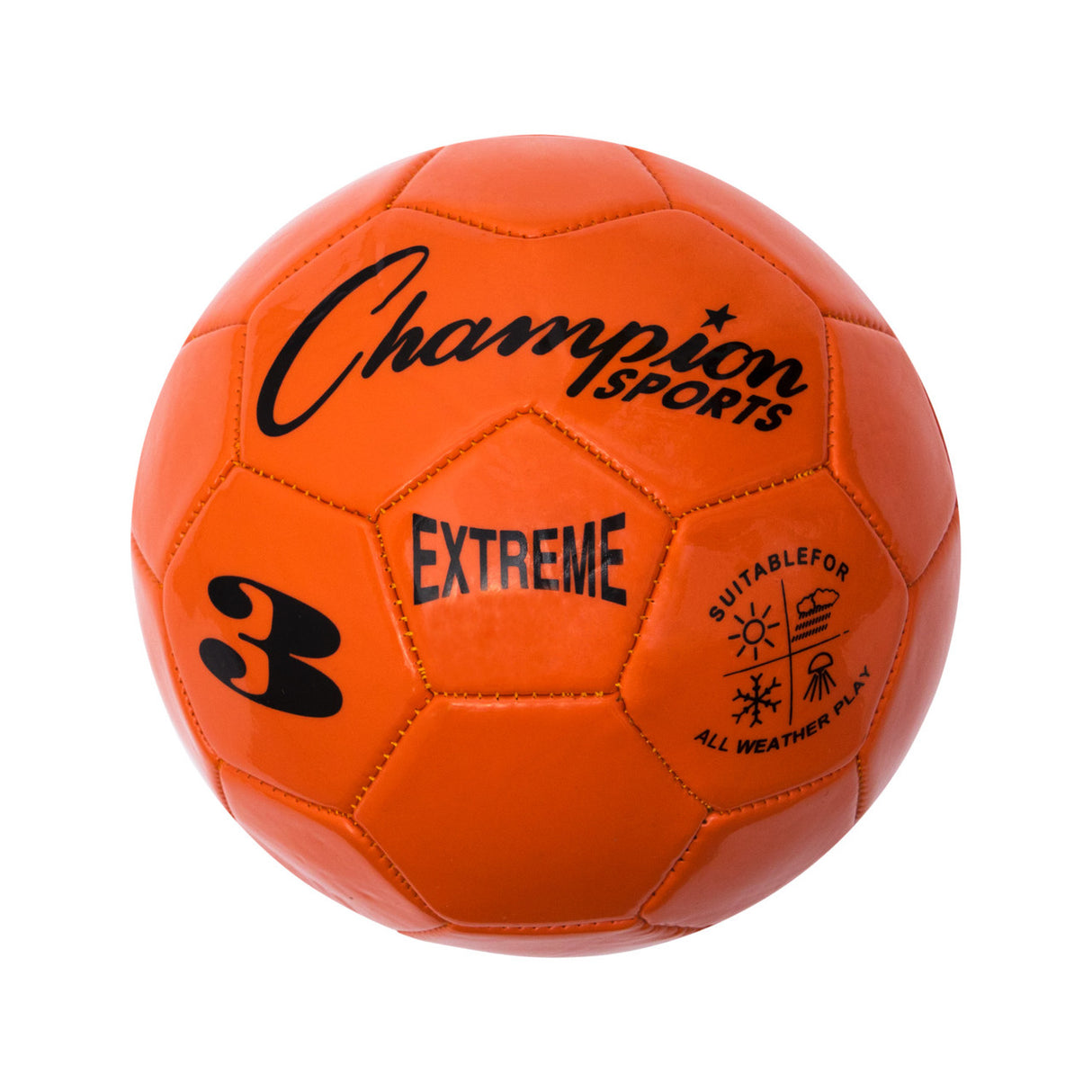 EXTREME SOCCER BALL, SIZE 3 BLACK