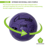 EXTREME SOCCER BALL, SIZE 3 BLACK