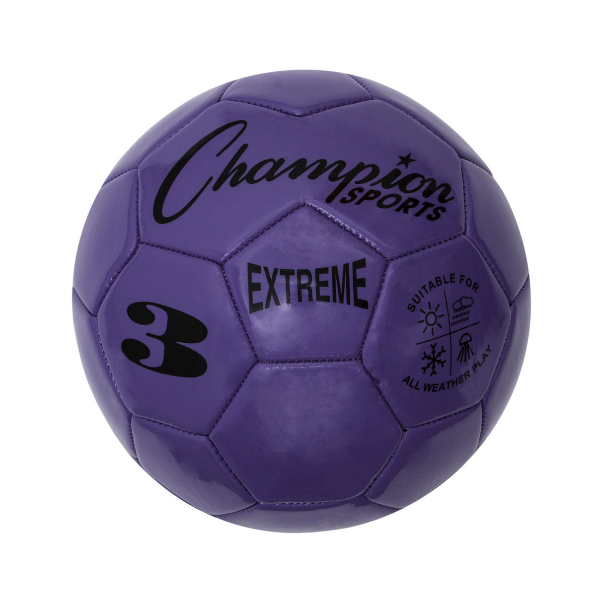 EXTREME SOCCER BALL, SIZE 3 BLACK