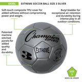 EXTREME SOCCER BALL, SIZE 3 BLACK