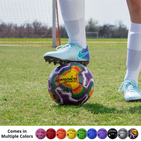EXTREME SOCCER BALL, SIZE 4 BLACK
