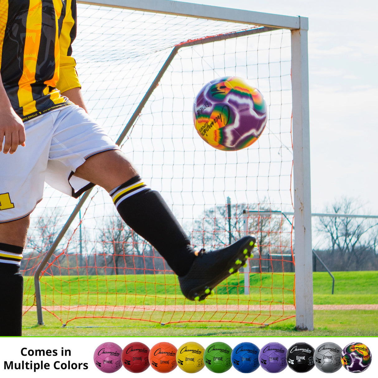 EXTREME SOCCER BALL, SIZE 5 BLACK