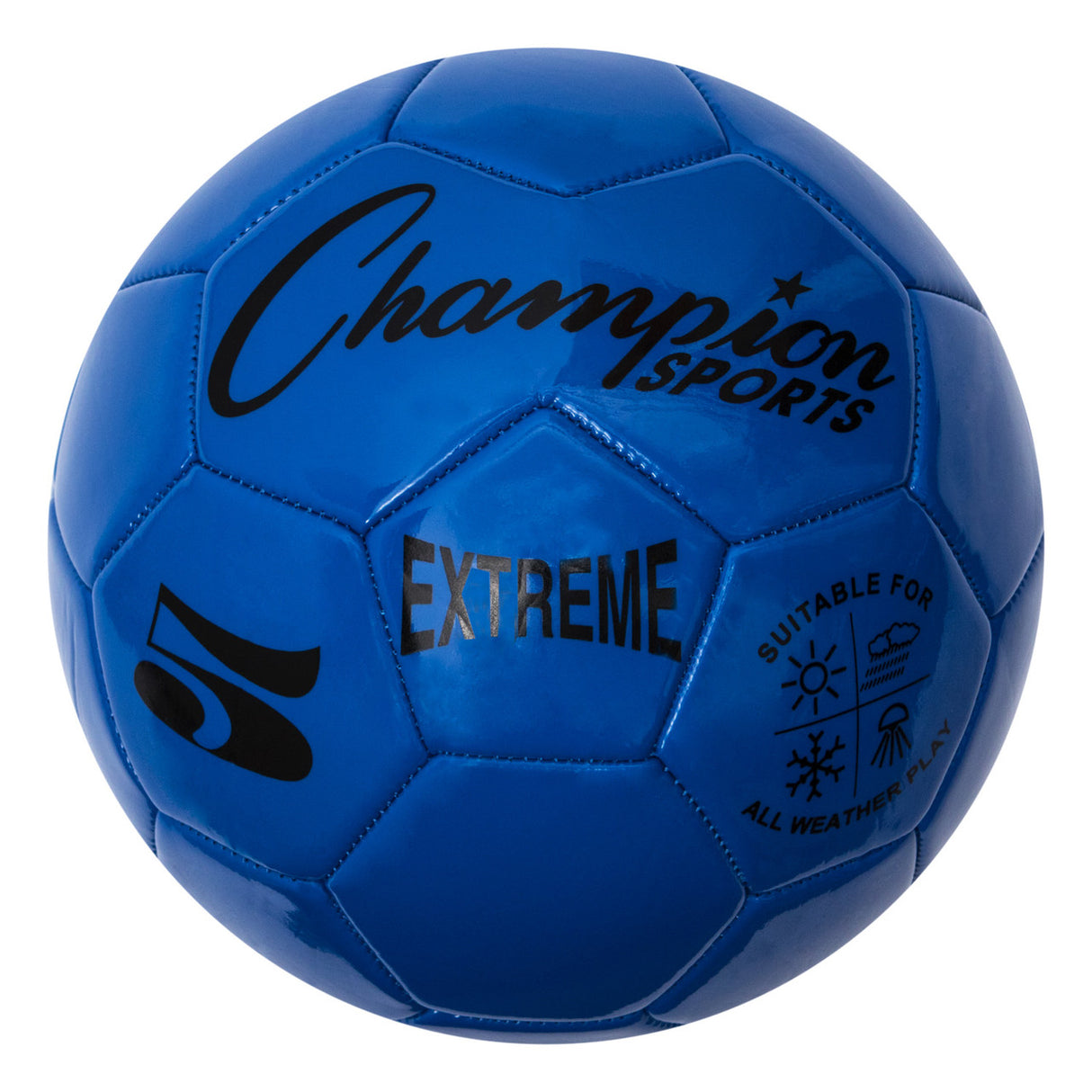 EXTREME SOCCER BALL, SIZE 5 BLACK