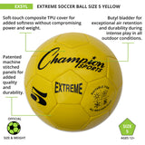 EXTREME SOCCER BALL, SIZE 5 BLACK