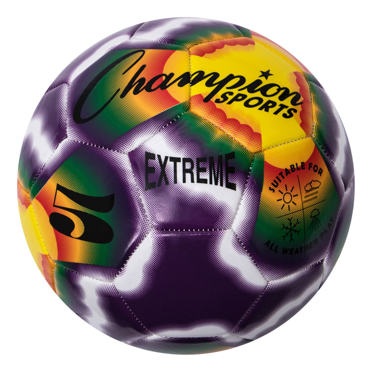 EXTREME SOCCER BALL, SIZE 5 BLACK
