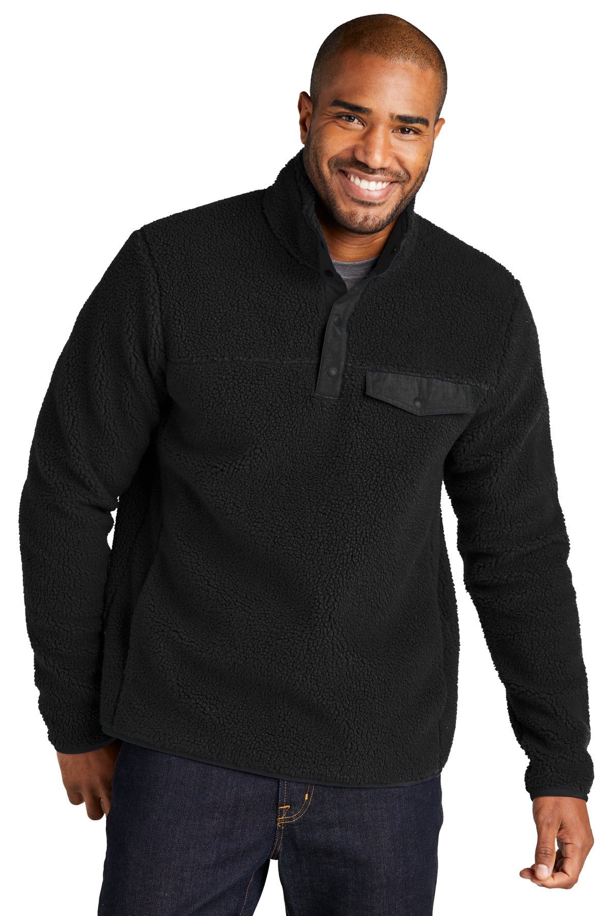Port Authority F140 Camp Fleece Snap Pullover