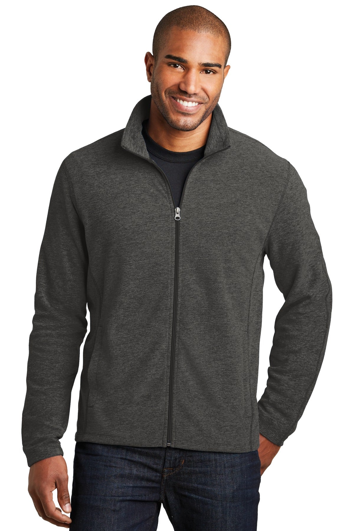 Port Authority ®  Heather Microfleece Full-Zip Jacket. F235 - Port Authority F235