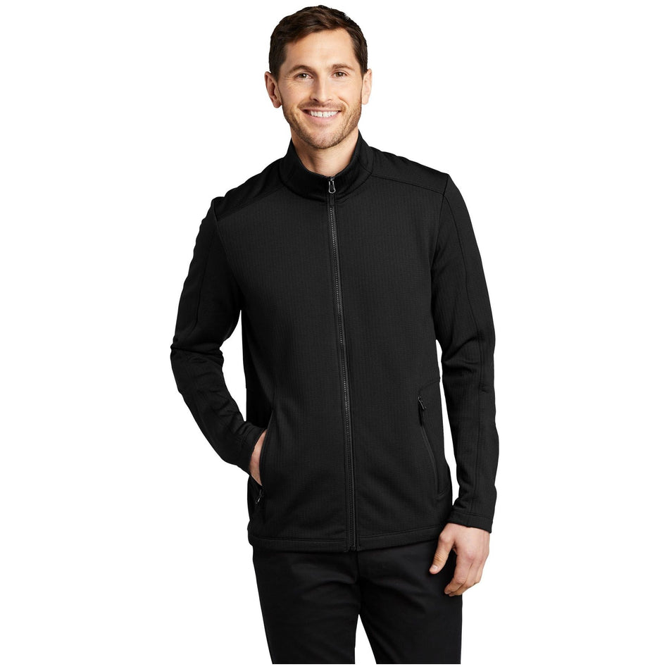 Port Authority ® Grid Fleece Jacket. F239 - Port Authority F239 Sweatshirts/Fleece Port Authority Deep Black XS