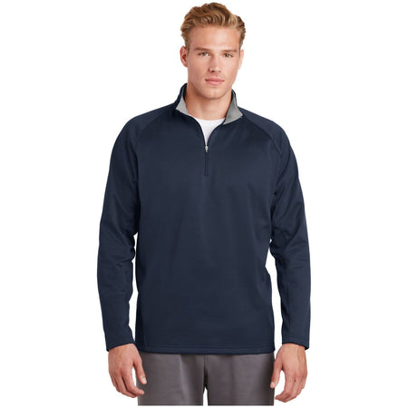 Sport-Tek ® Sport-Wick ® Fleece 1/4-Zip Pullover. F243 - Sport-Tek F243 Activewear Sport-Tek Navy/ Silver XS