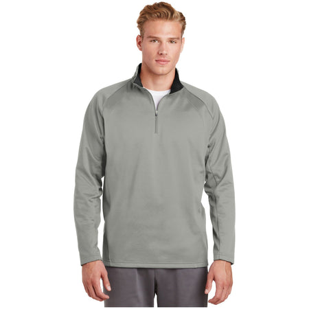 Sport-Tek ® Sport-Wick ® Fleece 1/4-Zip Pullover. F243 - Sport-Tek F243 Activewear Sport-Tek Silver/ Black XS