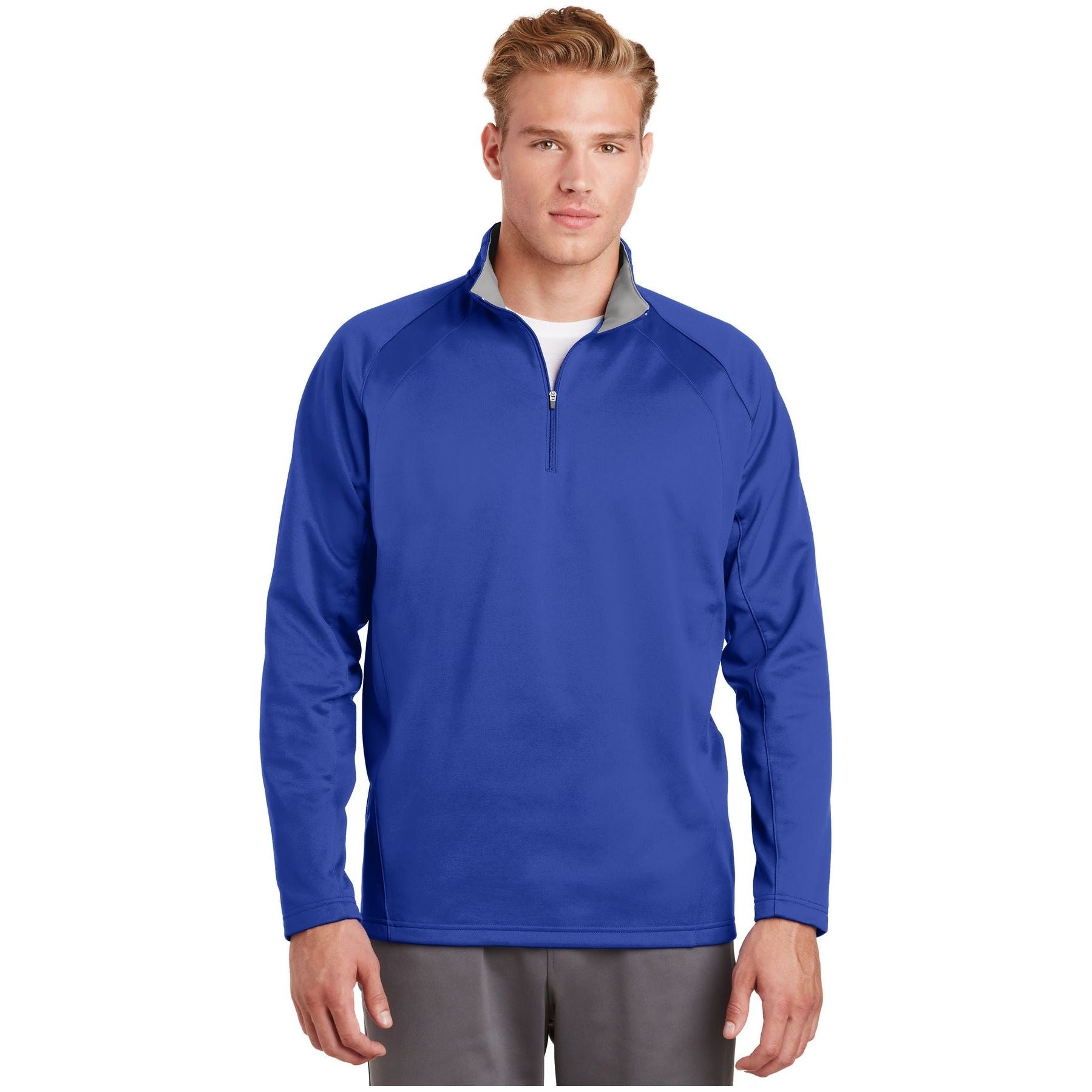 Sport-Tek ® Sport-Wick ® Fleece 1/4-Zip Pullover. F243 - Sport-Tek F243 Activewear Sport-Tek True Royal/ Silver XS