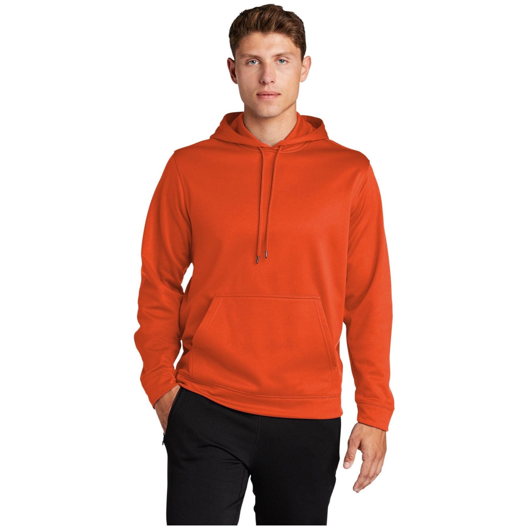 Sport-Tek ® Sport-Wick ® Fleece Hooded Pullover. F244 - Deep Orange - Sport-Tek F244 Activewear Sport-Tek Deep Orange XS