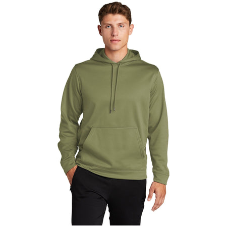 Sport-Tek ® Sport-Wick ® Fleece Hooded Pullover. F244 - Olive Drab Green - Sport-Tek F244 Activewear Sport-Tek Olive Drab Green XS