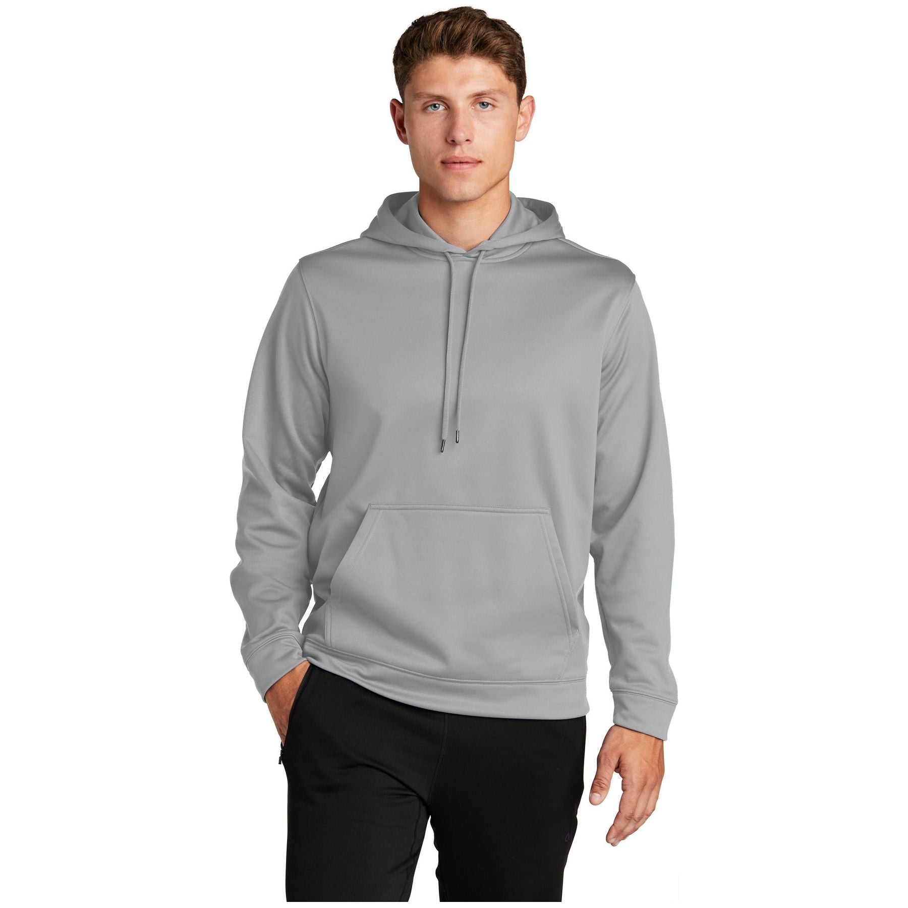 Sport-Tek ® Sport-Wick ® Fleece Hooded Pullover. F244 - Silver - Sport-Tek F244 Activewear Sport-Tek Silver XS