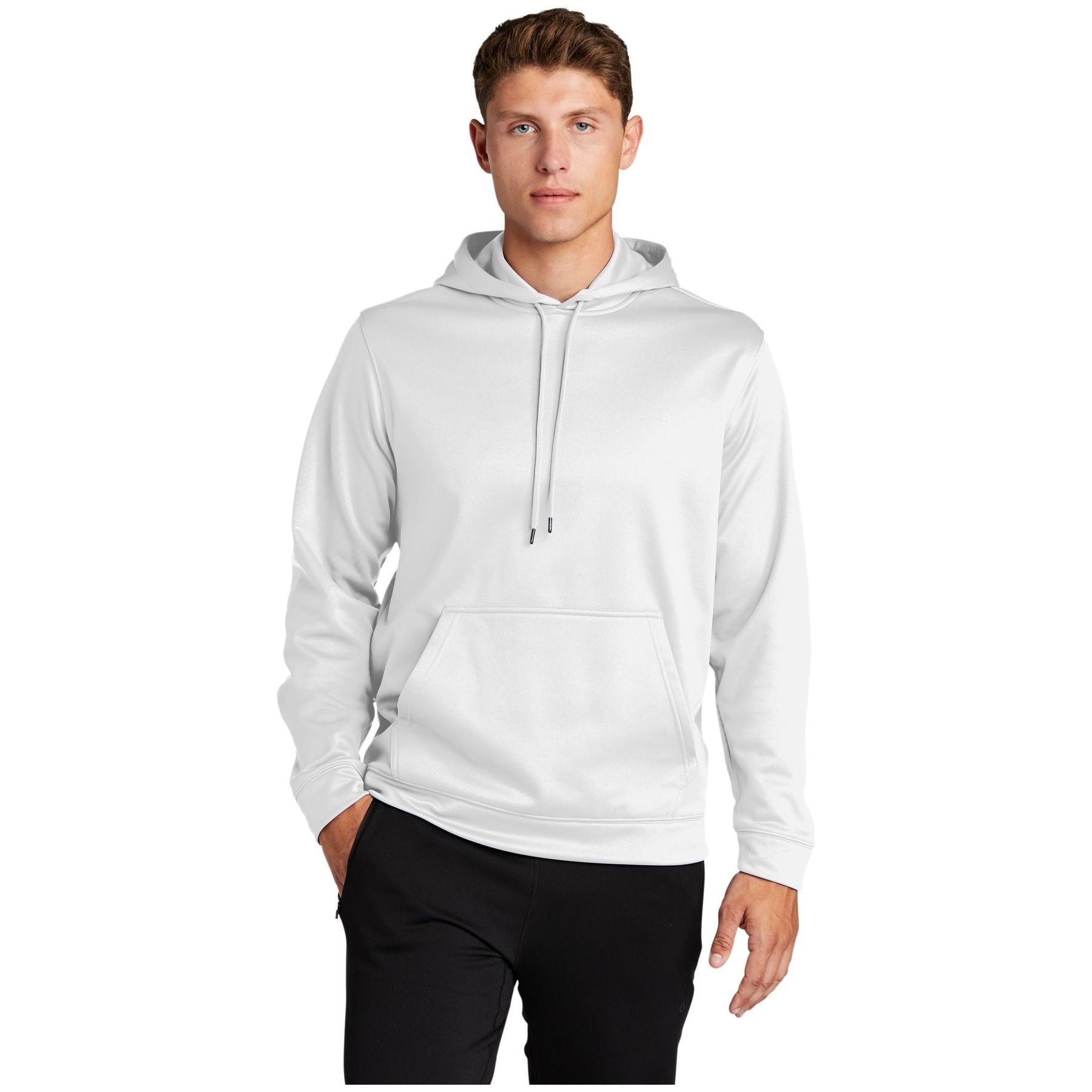 Sport-Tek ® Sport-Wick ® Fleece Hooded Pullover. F244 - White - Sport-Tek F244 Activewear Sport-Tek White XS