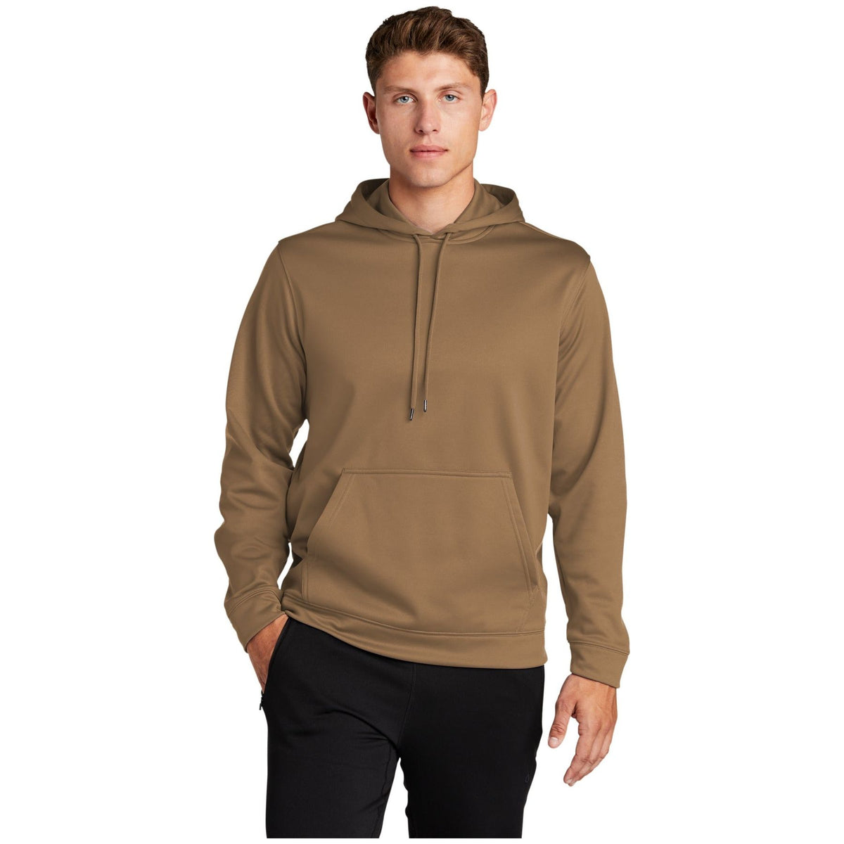 Sport-Tek ® Sport-Wick ® Fleece Hooded Pullover. F244 - Woodland Brown - Sport-Tek F244 Activewear Sport-Tek Woodland Brown XS